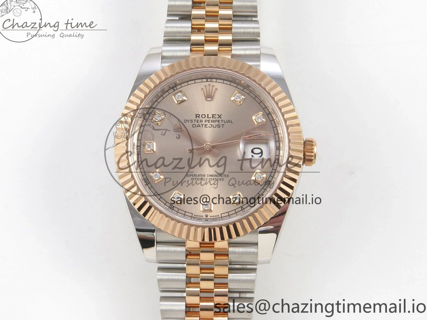 (Weighted) ARF Jubilee RG Best SH3235 SS 126331 Edition 1:1 Dial 41 RG Diaomonds DateJust on Bracelet 0522